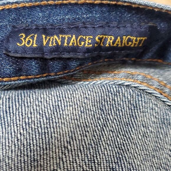 LUCKY BRAND 361 VINTAGE STRAIGHT LEG MEDIUM WASH SIZE 40 WAIST RISE WAIST MEN'S - Picture 8 of 14